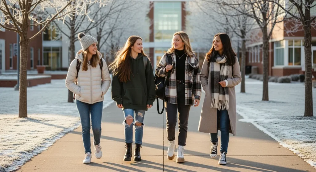 Winter School Jacket Outfit Ideas For Girls