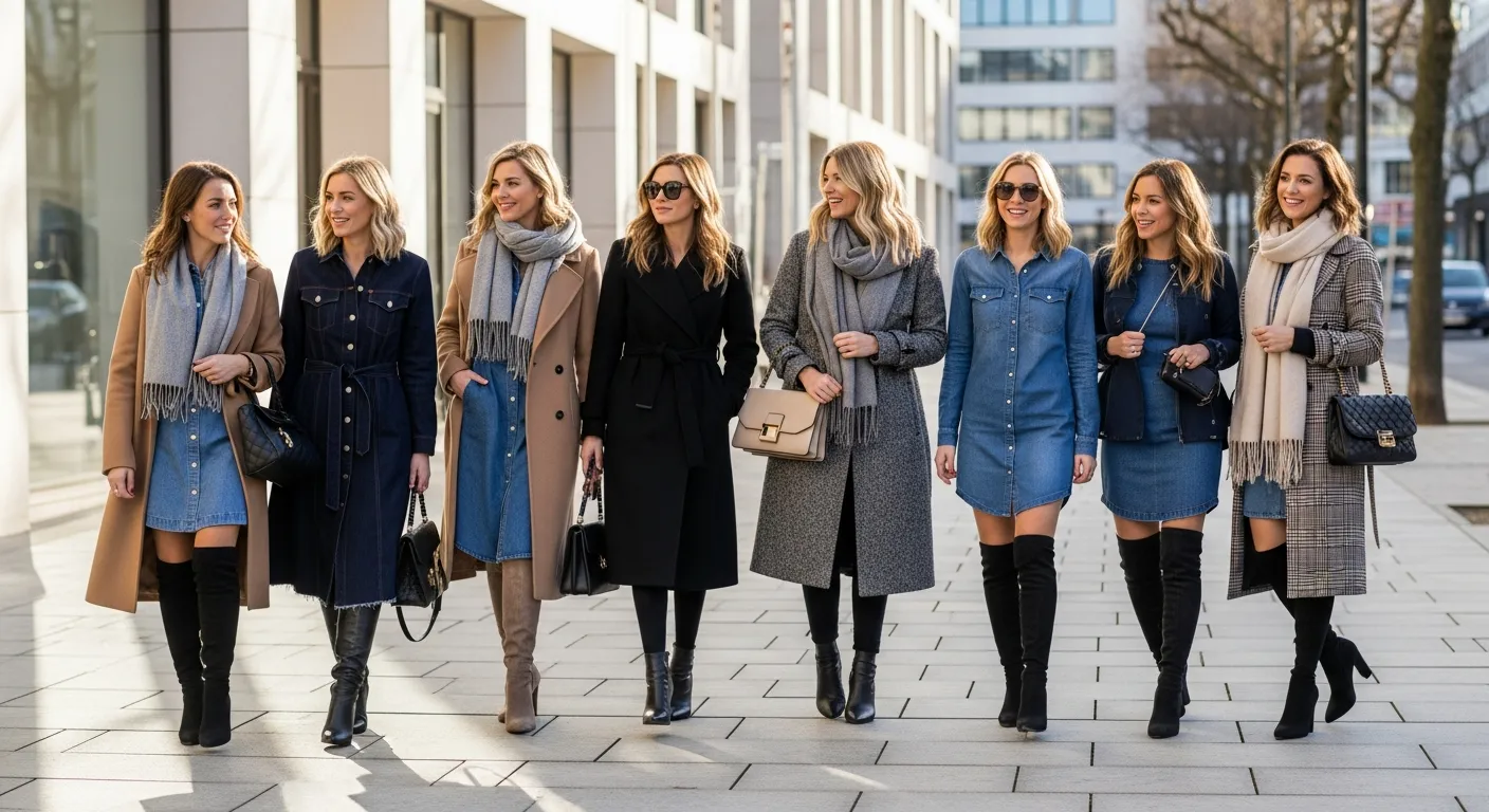 Asian Denim Dress Outfit Ideas