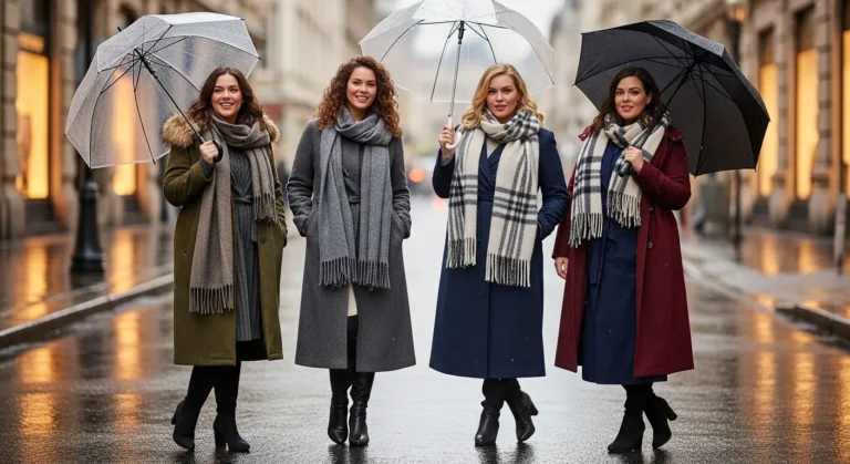 Winter Rainy Day Outfit Ideas for Plus Size
