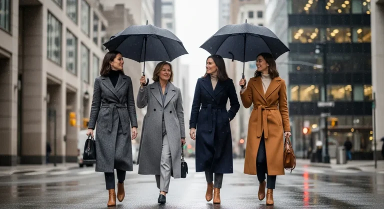 Winter Rainy Day Work Outfit Ideas