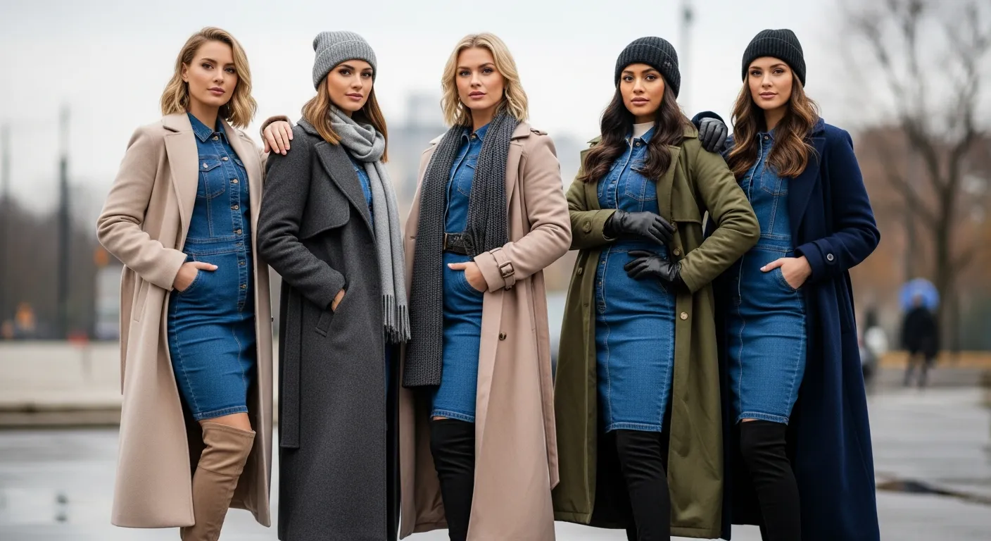 Denim Bodycon Dress Outfit Ideas