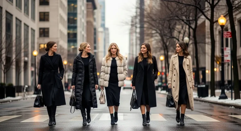 Black Dress Winter Outfits