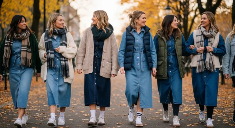 Denim Dress Outfit Ideas