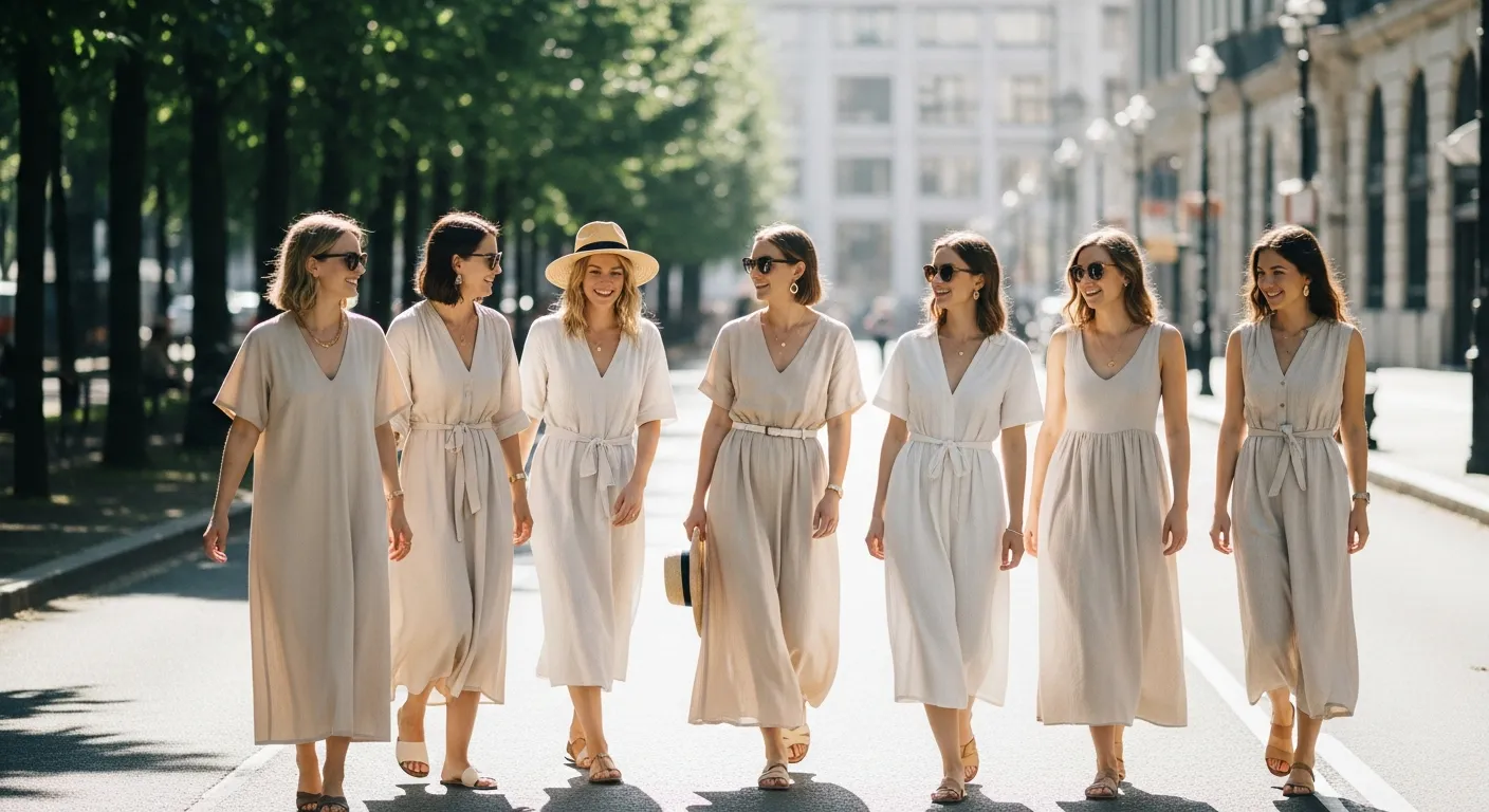 Beige Dress Outfit Ideas