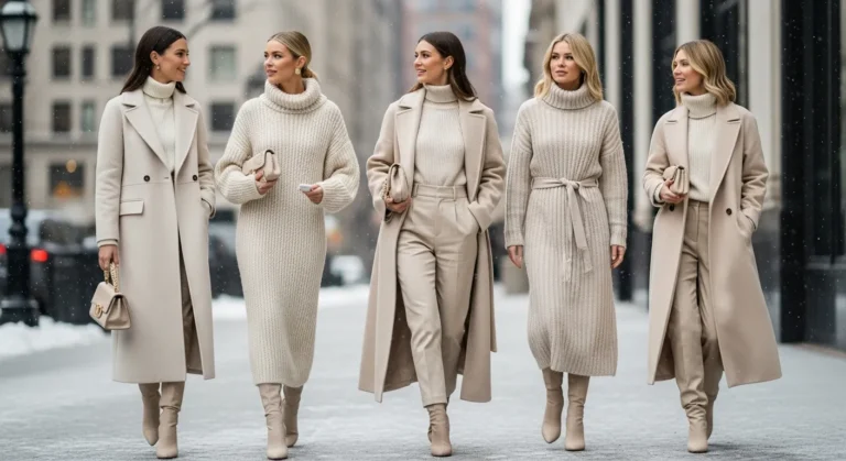 Cream Winter Outfit Ideas