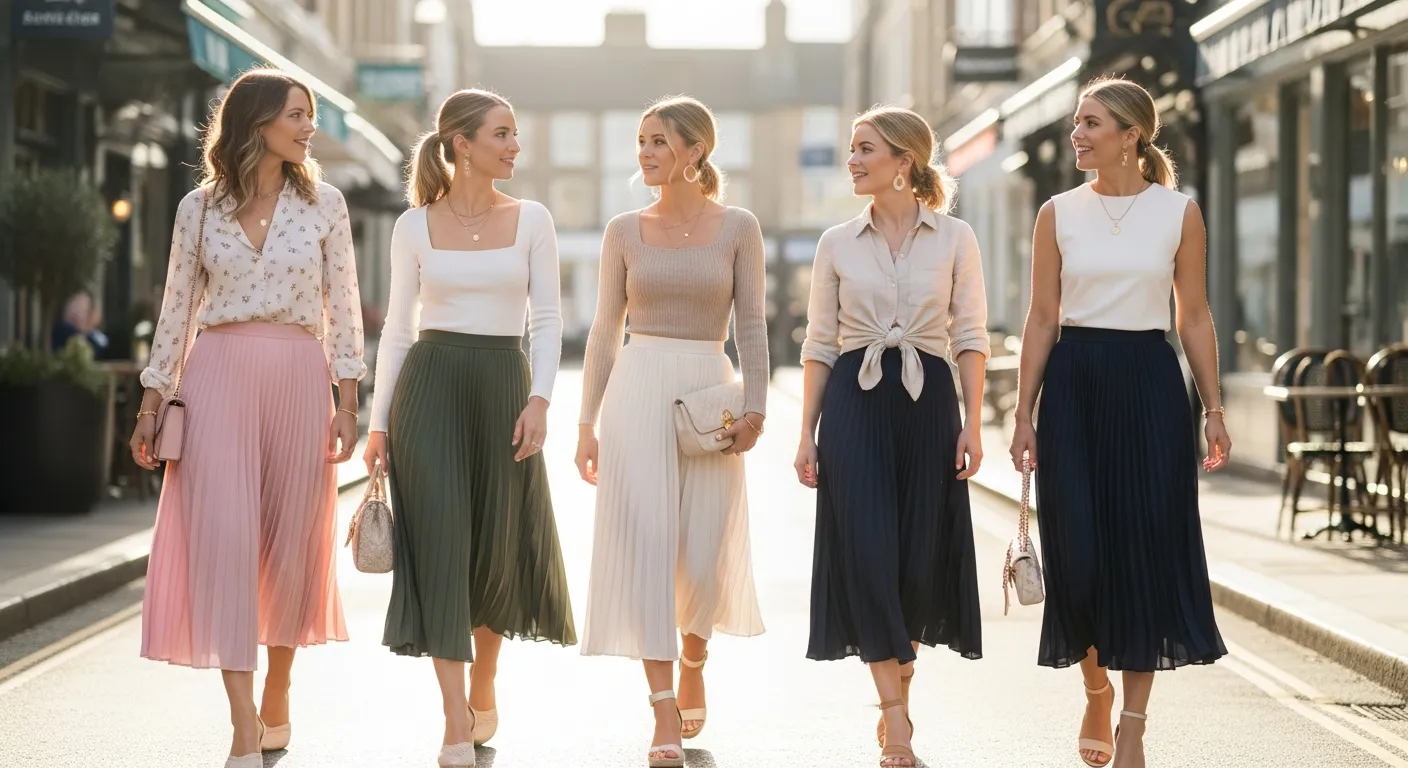 Pleated Skirt Outfit Ideas