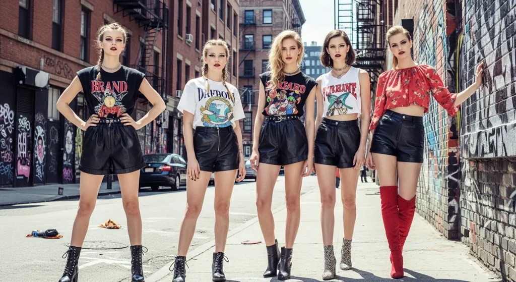 Summer Leather Shorts Outfit Ideas