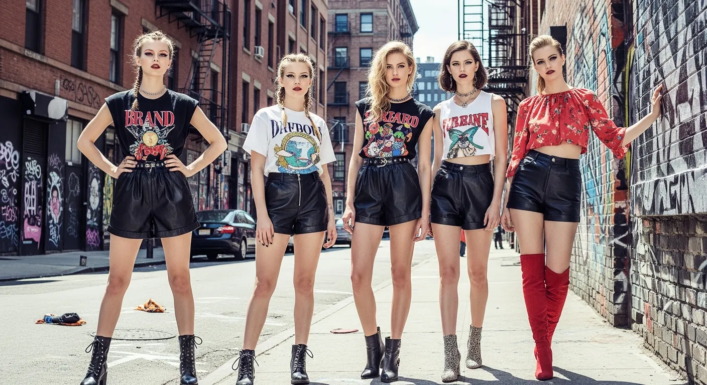 Summer Leather Shorts Outfit Ideas