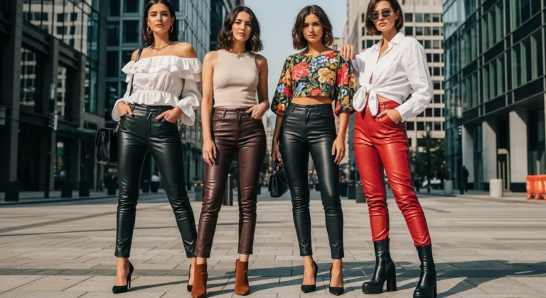 Leather Pants Outfit Ideas for Summer