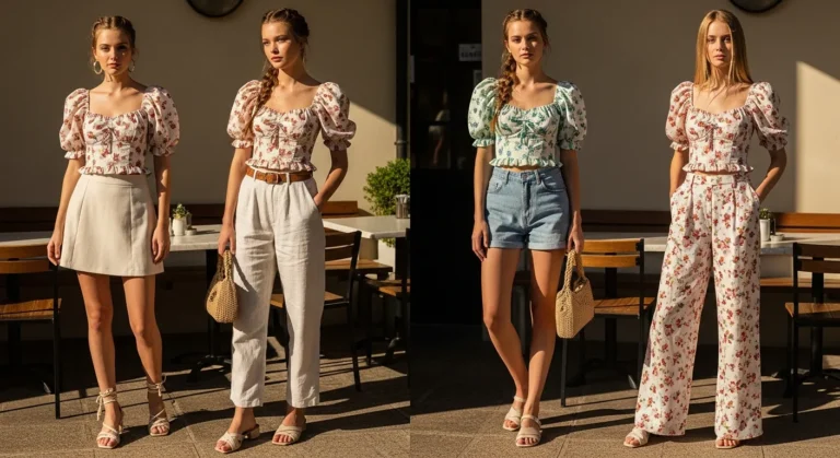 Puff Sleeve Top Outfit Ideas