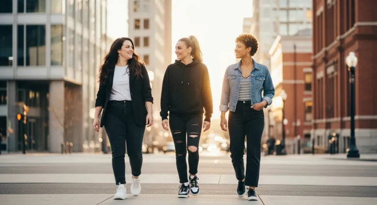 Black Jeans Outfit Ideas With Sneakers