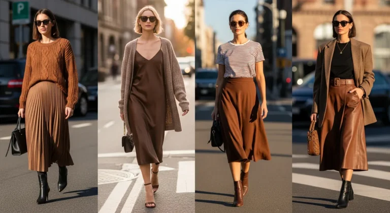 Brown Skirt Outfits