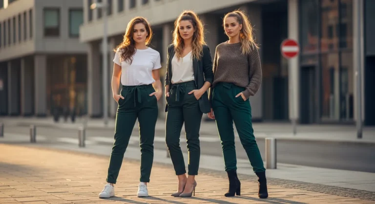 Dark Green Pants Outfit Ideas