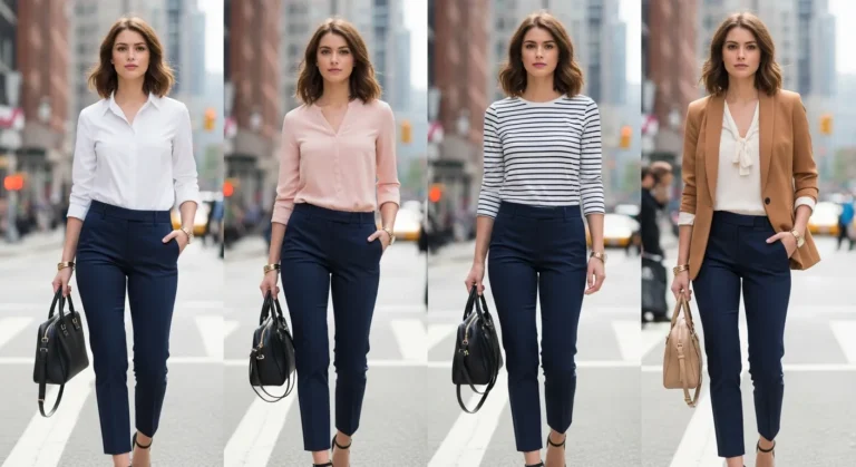 Navy Blue Pants Outfit Ideas