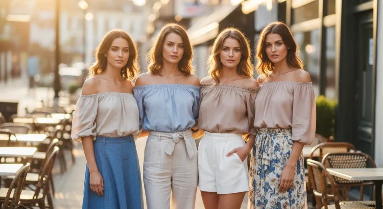 Off Shoulder Tops Outfit Ideas