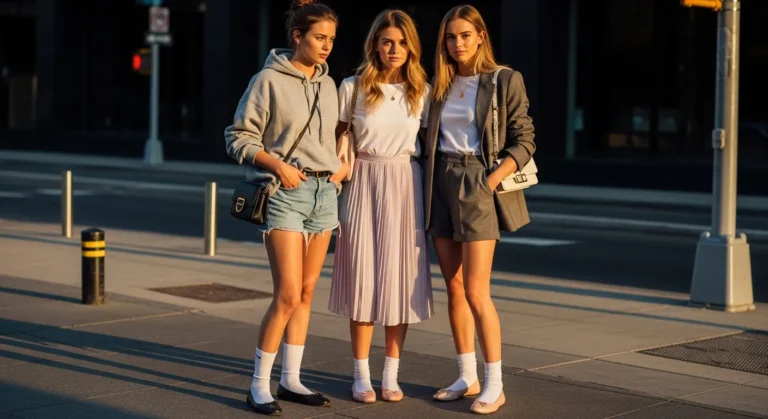 Jelly Flats With Socks Outfit Ideas