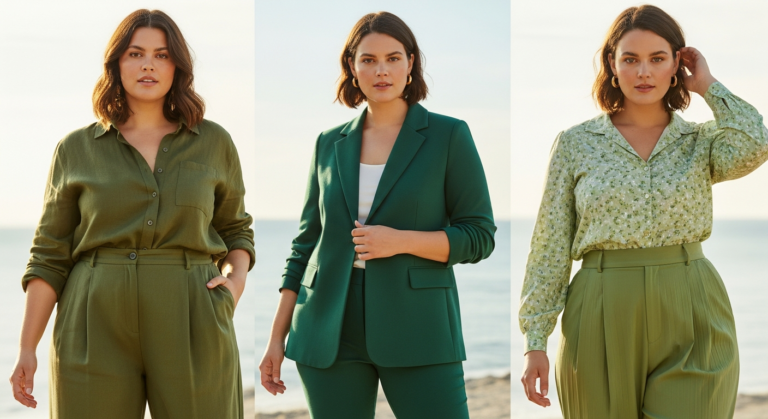 What to Wear with Green Pants for Plus Size for Flattering Fits