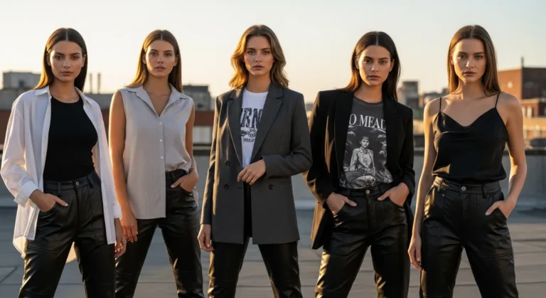 What to Wear with Leather Pants for Women Casually