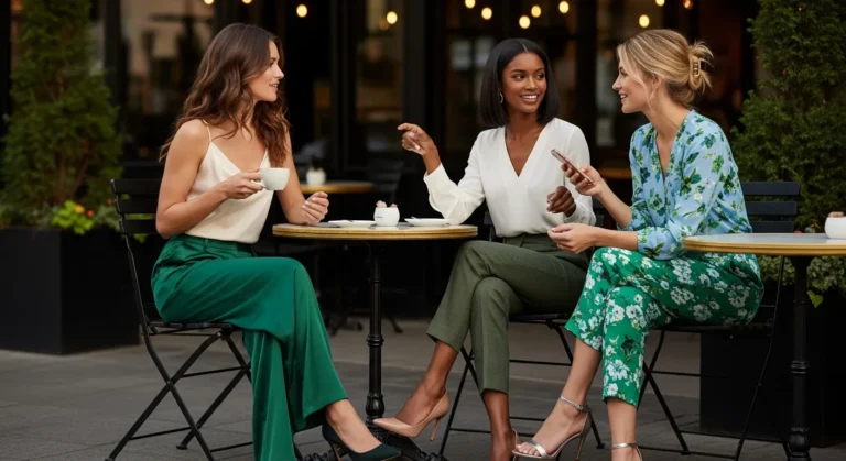 What to Wear with Green Pants and Heels for a Dressy Vibe