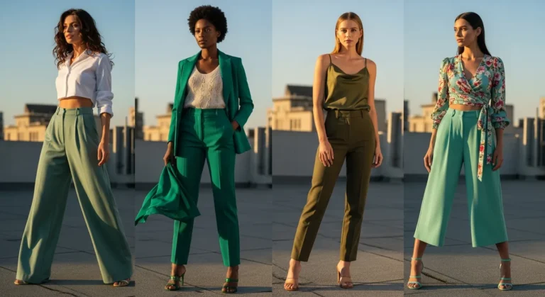What to Wear with Green Pants on a Date for a Flirty Look