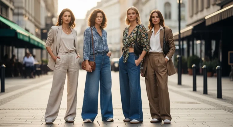 How to Style Wide Leg Pants with Sneakers Casually