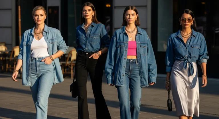 What to Wear with a Denim Shirt and Pants for Casual Chic Looks