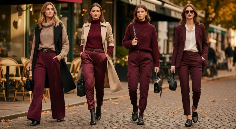 What to Wear with Burgundy Pants for Fall for Cozy Chic Fits