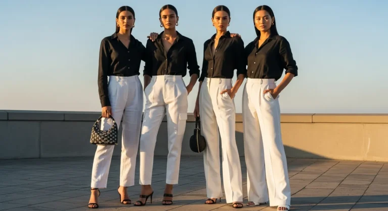 What to Wear with White Pants and a Black Shirt for Chic Contrast