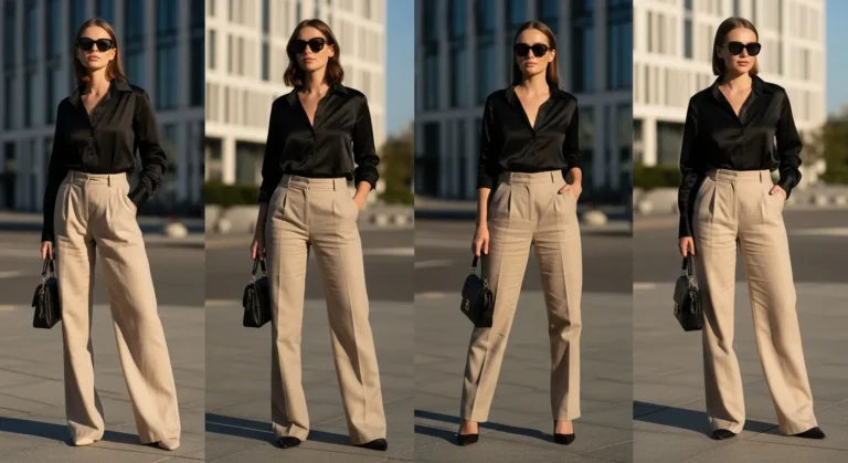 What to Wear with Beige Pants and a Black Shirt for Sleek Looks