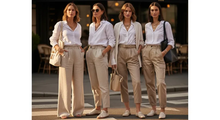 What to Wear with Beige Pants and a White Shirt for Clean Style