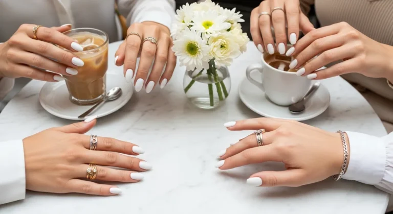 White Summer Nails for Clean Minimal Nail Ideas