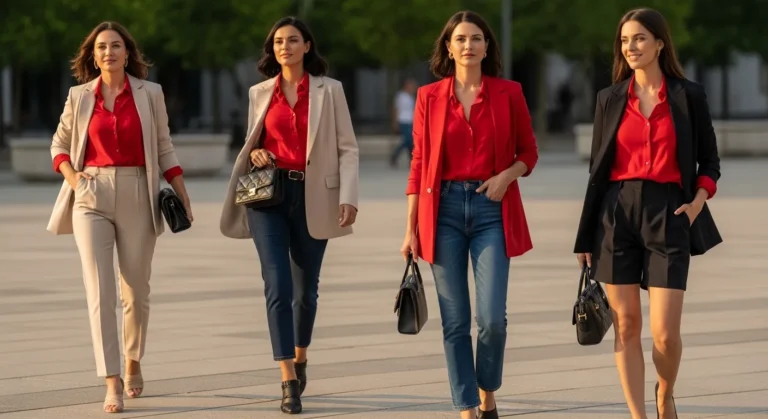 What to Wear with a Red Shirt and a Blazer for a Polished Look