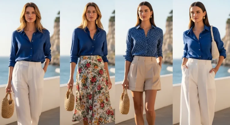 What to Wear with a Blue Shirt in Summer for Fresh Chic Looks