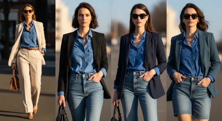 What to Wear with a Blue Shirt and a Blazer for Smart Casual Looks