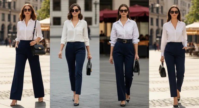 What to Wear with Navy Pants and a White Shirt for Timeless Style