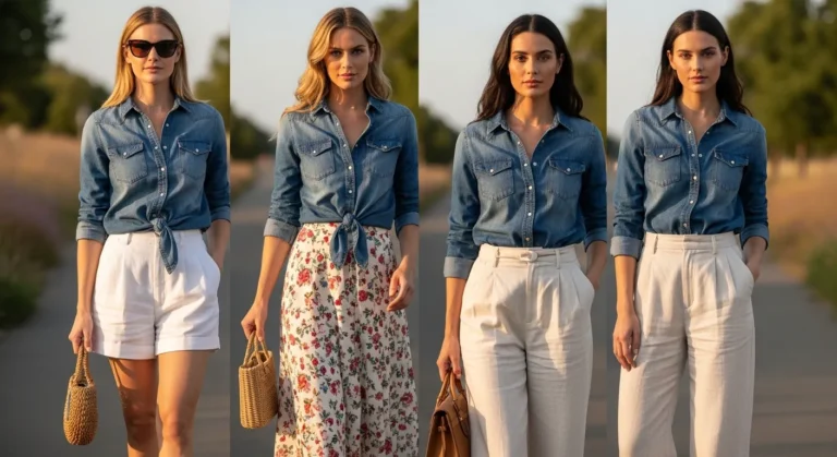 What to Wear with a Denim Shirt for Relaxed Chic Outfits?