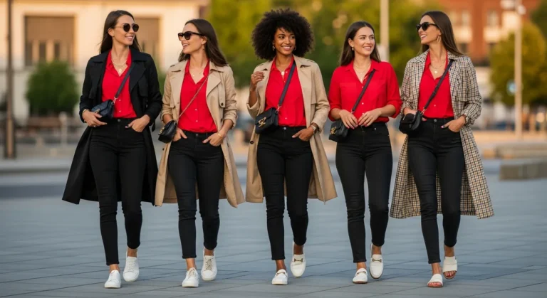 What to Wear with a Red Shirt and Black Jeans Stylishly